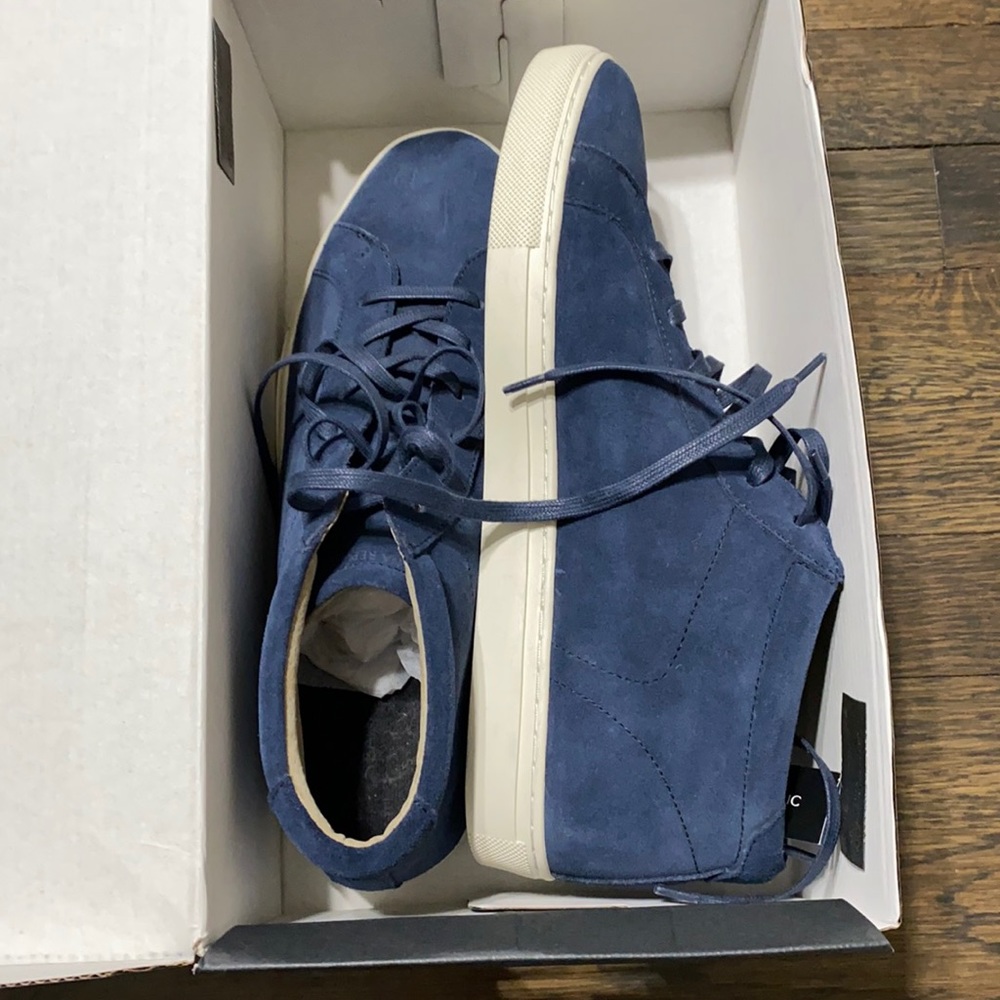Blue suede men’s shoes size 10.5 Banana Republic Brand new in box